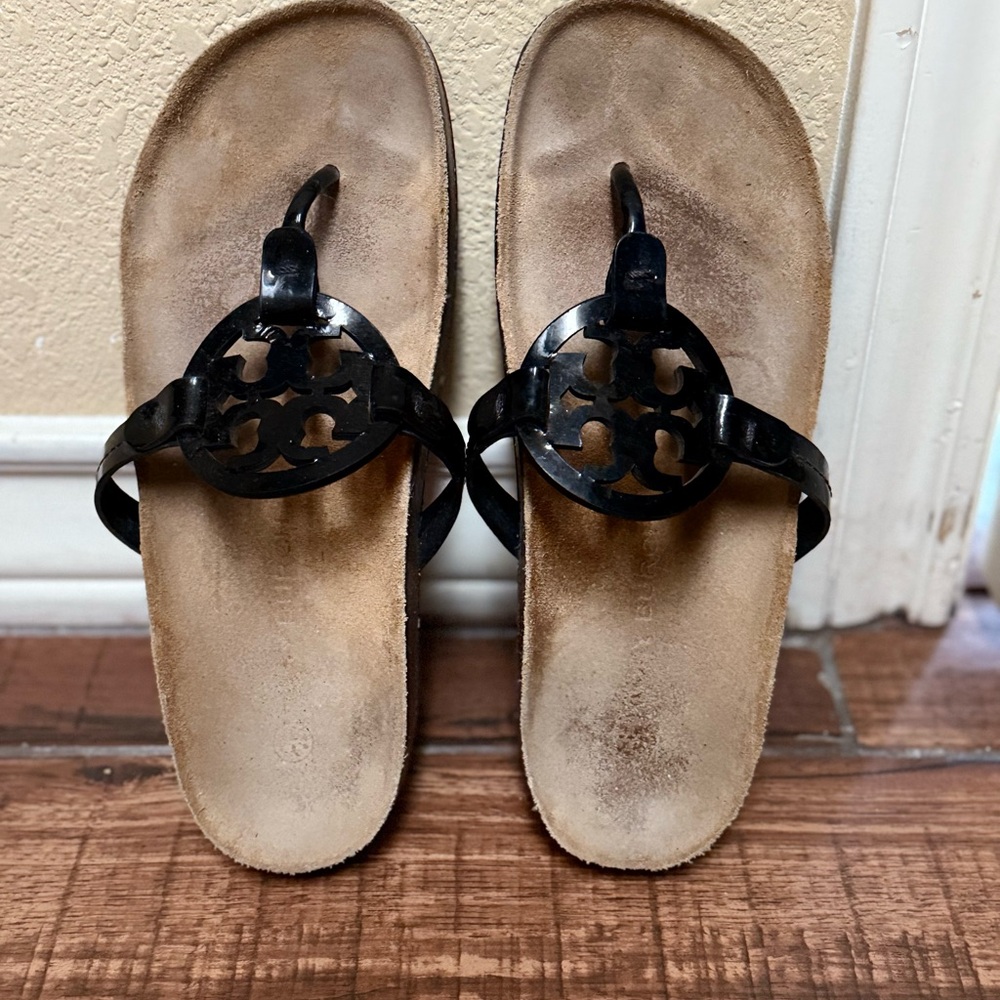 Tory Burch Black Logo Sandals